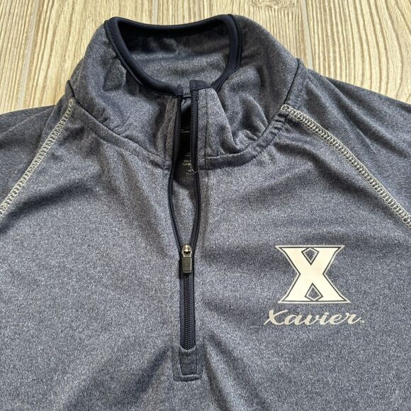 Colosseum Xavier Musketeers Logo 1/4 Zip Pullover Women’s M Gray Lightweight New - Picture 2 of 10